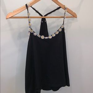 Black sunflower blouse